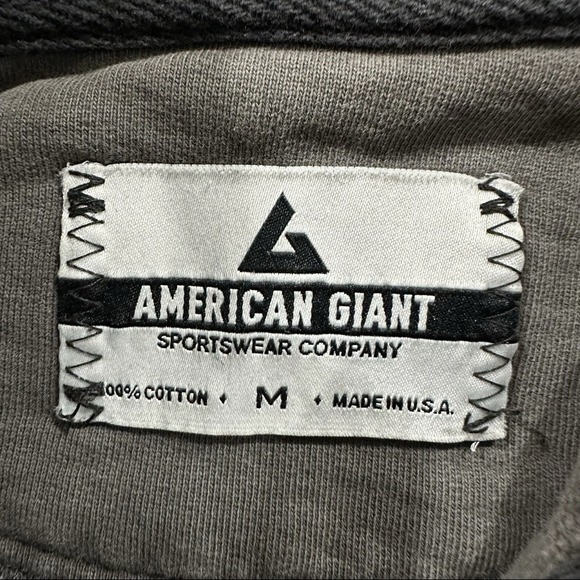 American Giant Hoodie Mens M Gray Full Zip Sweatshirt Cotton Heavy USA Made Y2K - Picture 2 of 11